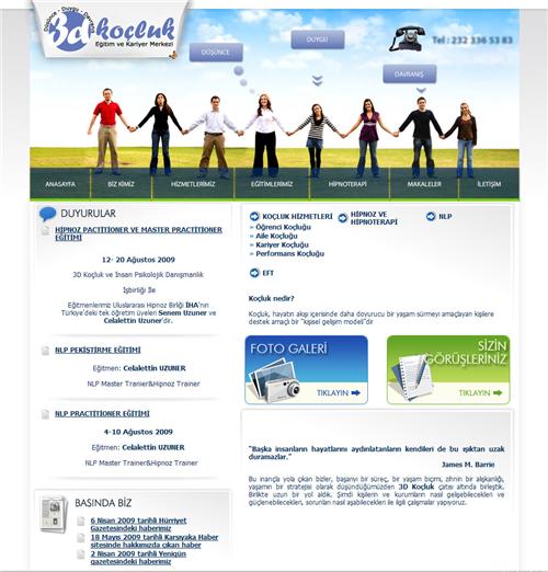 3d Koçluk Web sitesi Tasarımı