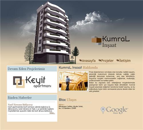 kumral inşaat web tasarım
